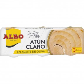 ALBO Atun claro en aceite de oliva pack 3 latas